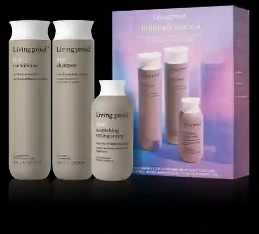 Living Proof Set No Frizz Brilliantly Smooth – Shampoo, Acondicionador Y Crema De Peinado