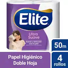 Papel Higienico Doble Hoja Ultra Suave 4 X 50 M Elite