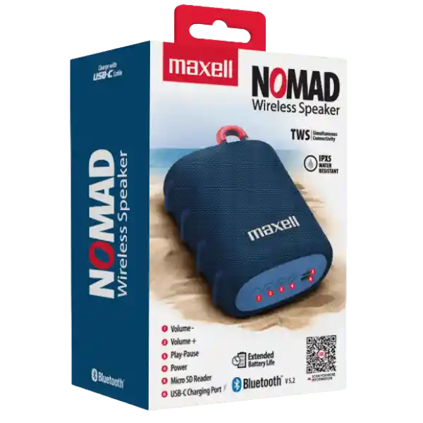 Maxell Parlante Bluetooth Nomad Azul