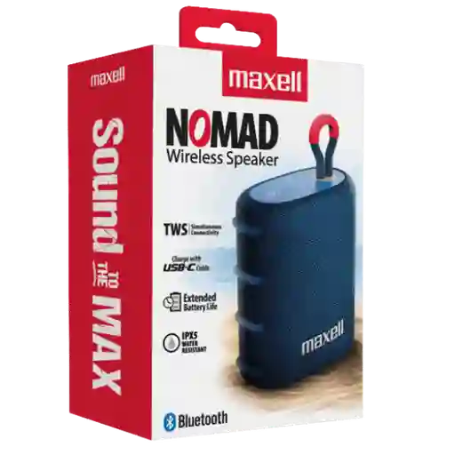 Maxell Parlante Bluetooth Nomad Azul