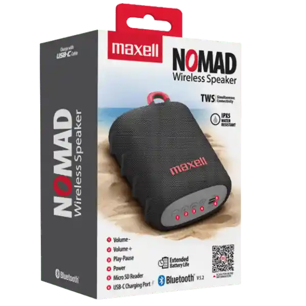 Maxell Parlante Bluetooth Nomad Gris