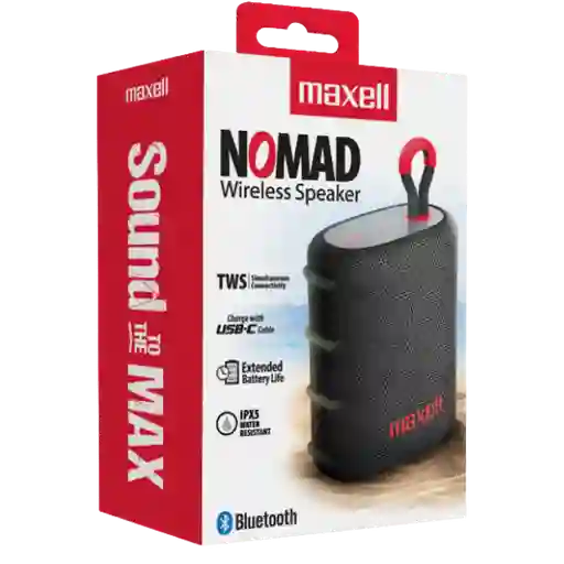 Maxell Parlante Bluetooth Nomad Gris