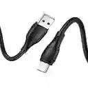 Cable Usb A Micro Usb V8 2.4a - Hoco X61 1m Negro