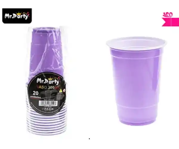 Vaso Plástico Lila X 20 Unid