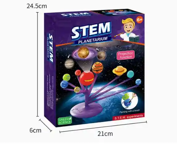 Sistema Solar 3d Interactivo Modelo Giratorio Con Proyección De Imágenes Planetarias