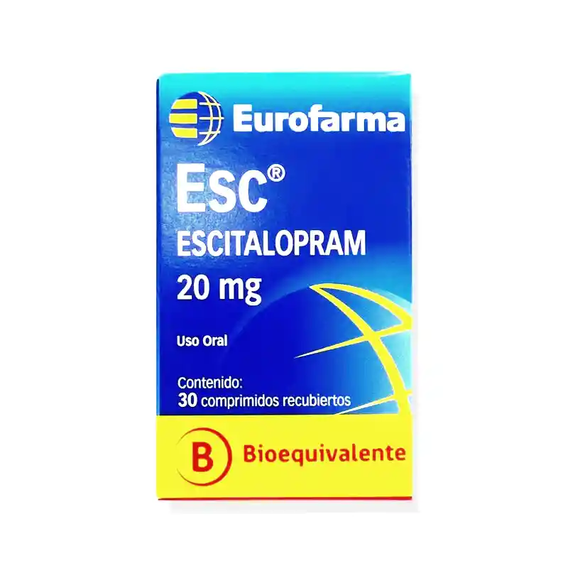 Esc Escitalopram 20 Mg 30 Com