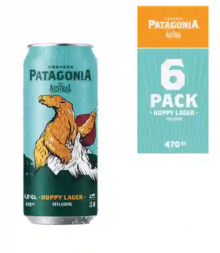 6 Pack Patagonia Hoppy Lager 470ml