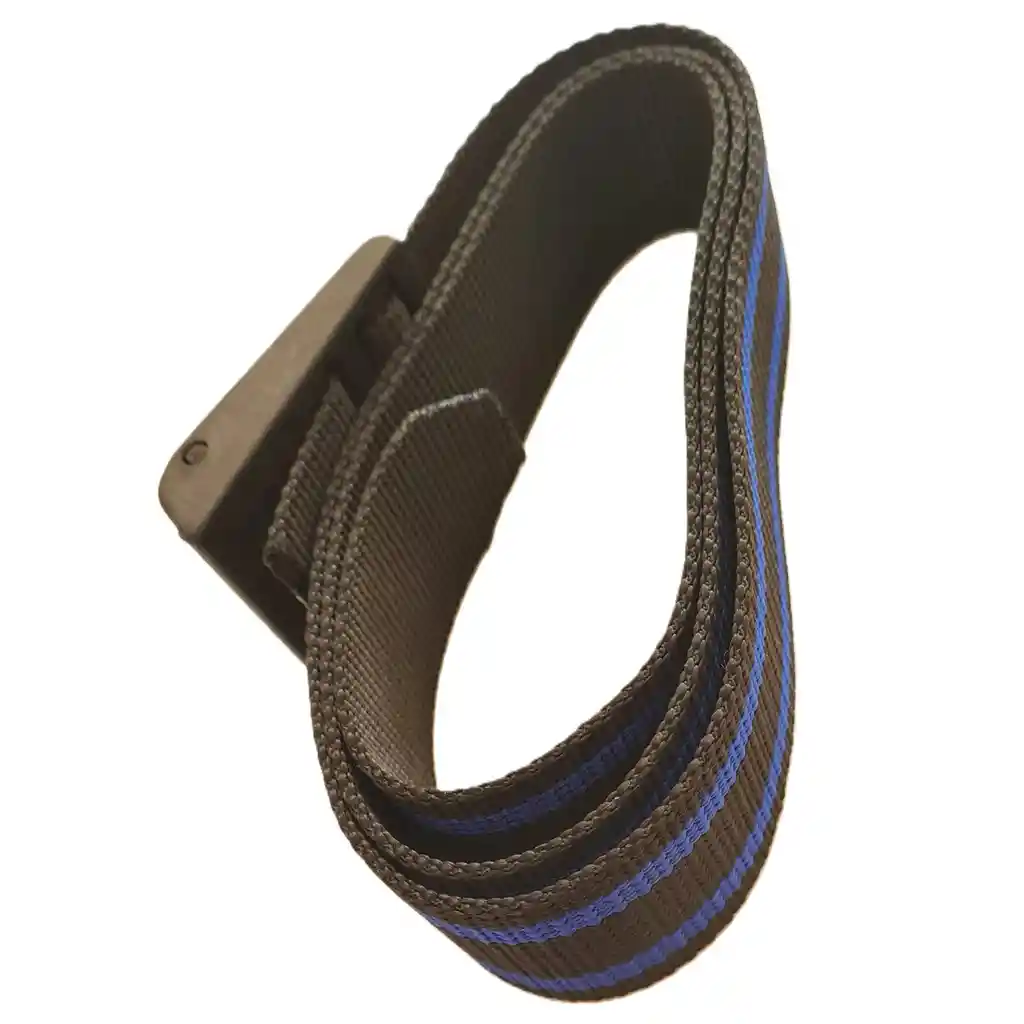 Cinturon Para Buceo 135x5cms 150grs Fibra Negro Con Color