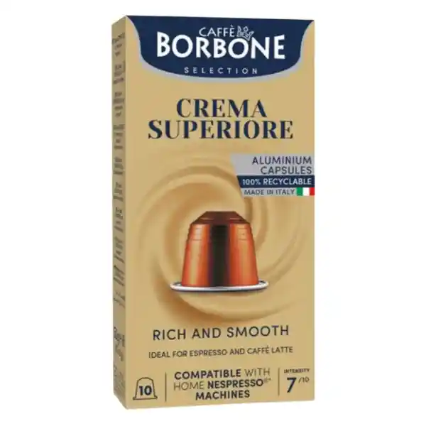 Capsulas Crema Superiore Borbone 10 Unid.	