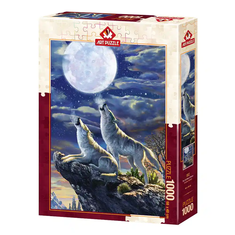 Puzzle 1000 Piezas - Full Moon Wolves