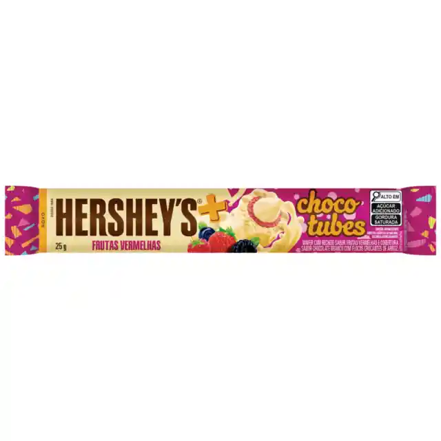 Chocolate Hershey's Chocotubes Frutas Vermelhas 25g