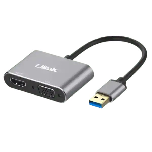 Ulink Adaptador Usb 3.0 Hdmi Y Vga Metálico Ul-ad300hv