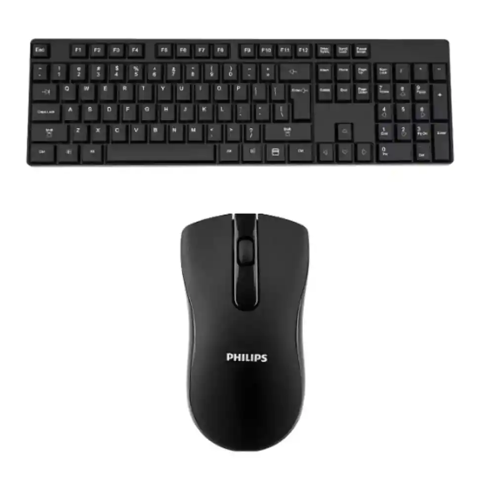 Kit Combo Teclado Y Mouse Inalámbrico Philips Spt6501b