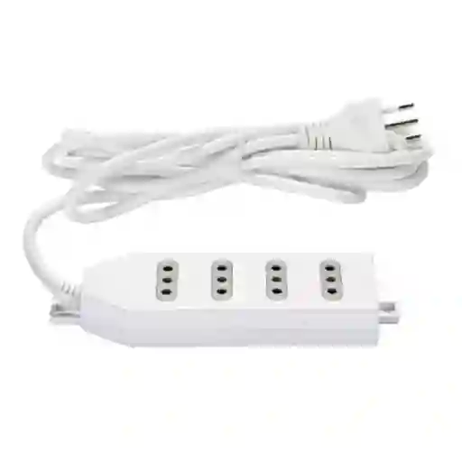 Alargador Zapatilla De 4 Pos 3mt Me204w Macrotel Blanco