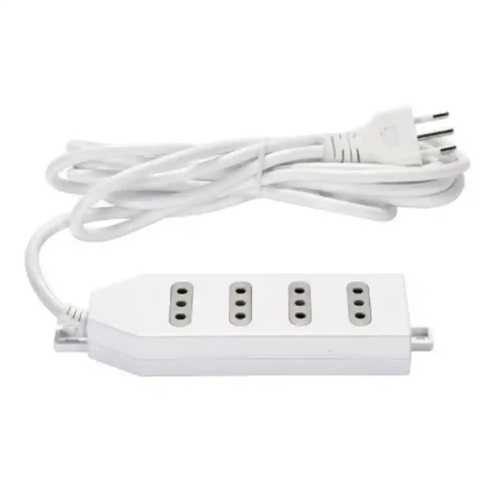 Alargador Zapatilla De 4 Pos 3mt Me204w Macrotel Blanco