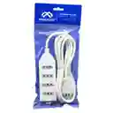 Alargador Zapatilla De 4 Pos 3mt Me204w Macrotel Blanco