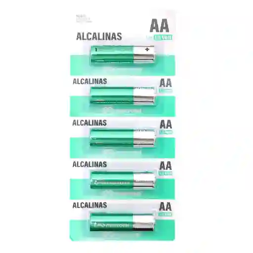 Pack 5 Pilas Alcalinas Aa Prepicadas 1.5 Volt Macrotel