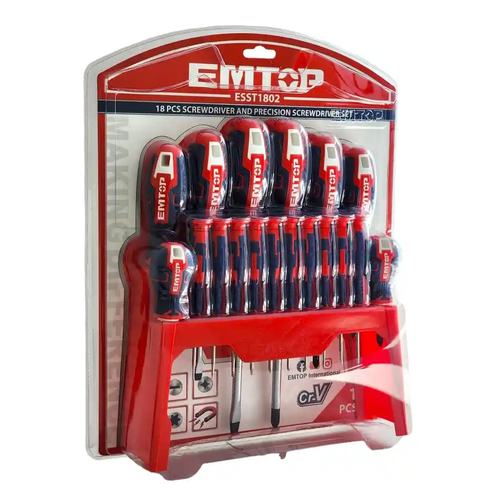 Pack 18 Destornilladores Esst1802 Emtop