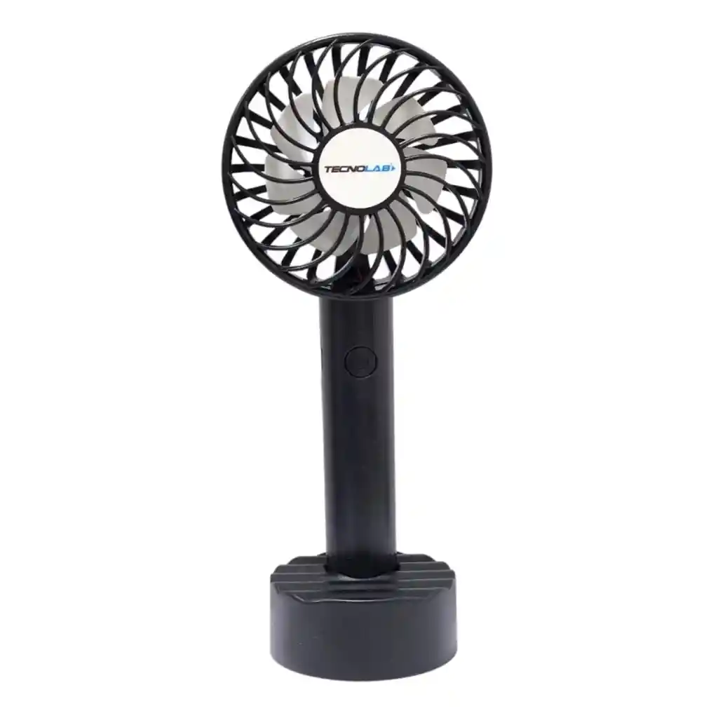 Ventilador Recargable Portátil Base Tecnolab Negro Tl671bk