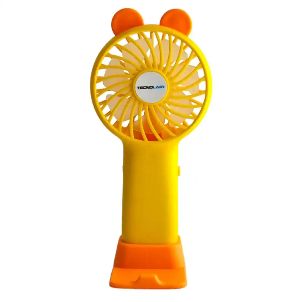 Mini Ventilador Portátil Recargable Tecnolab Amarillo Tl672o