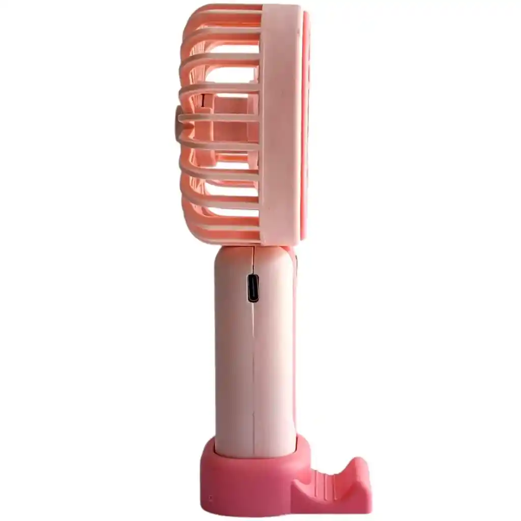 Mini Ventilador Recargable Portátil Rosa Tecnolab Tl669p