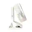 Ventilador Clip Portátil Recargable Tecnolab Tl674 Blanco