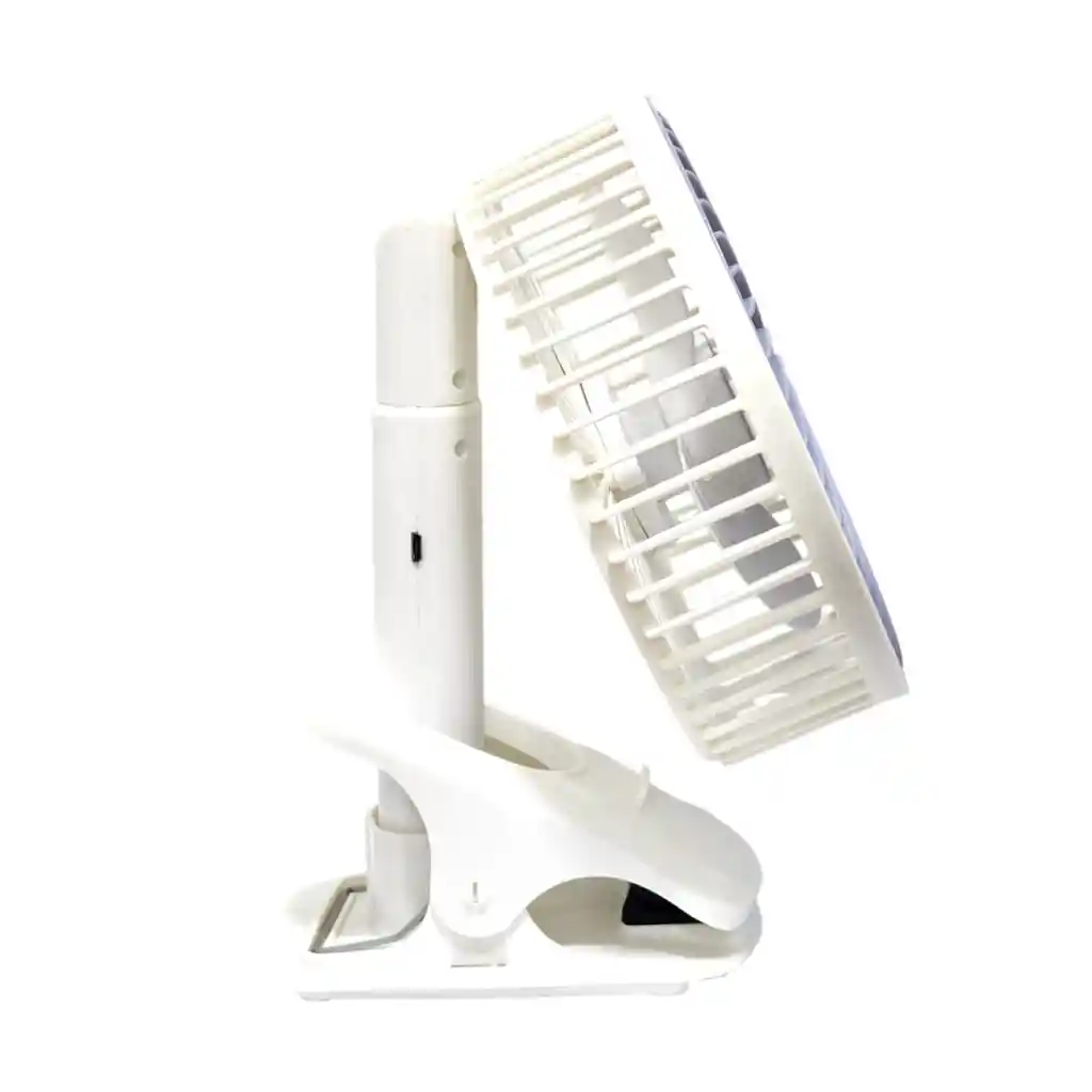 Ventilador Clip Portátil Recargable Tecnolab Tl674 Blanco