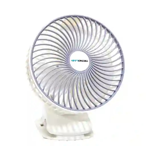 Ventilador Clip Portátil Recargable Tecnolab Tl674 Blanco