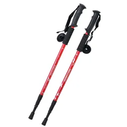 Par De Bastones Ajustables Para Trekking Rojo Dbg1356r