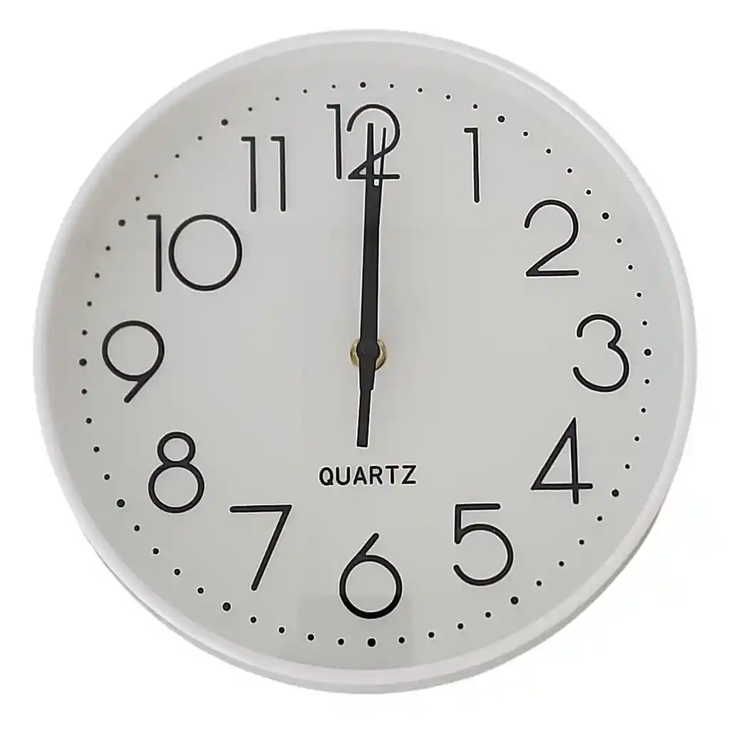 Reloj De Pared Decorativo 25cm Blanco Dbg1662