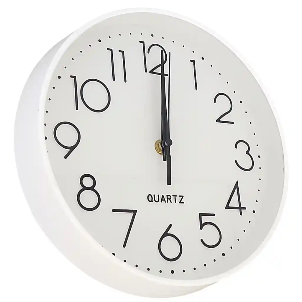 Reloj De Pared Decorativo 25cm Blanco Dbg1662