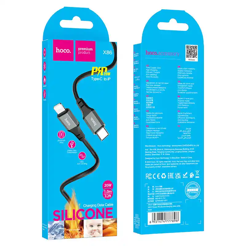 Cable Tipo C A Lightning Para Iphone Pd 20w - Hoco X86 1m