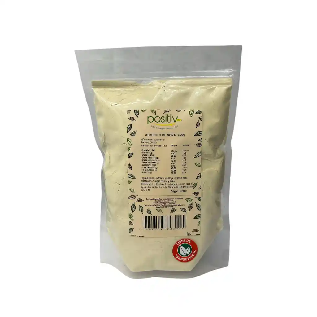 Leche De Soya En Polvo 250 Gr Marca Positiv