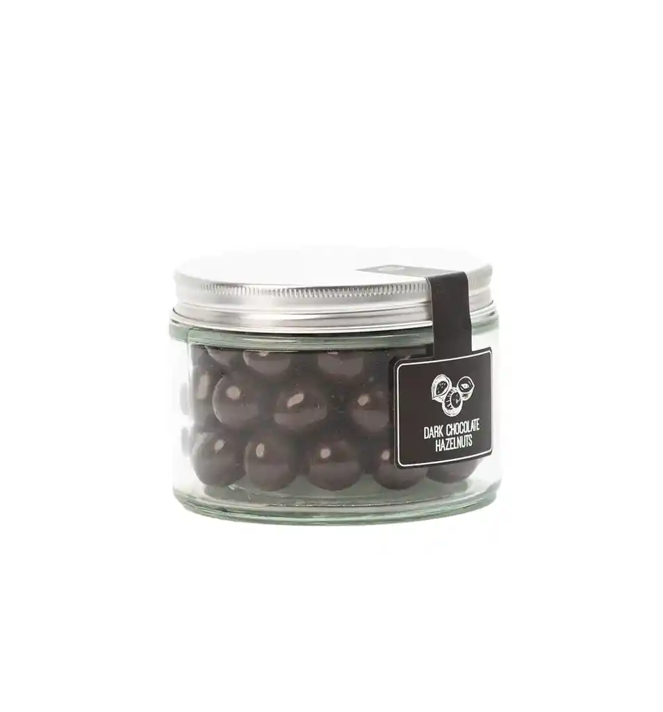 Dark Chocolate Hazelnuts 170 New Glass Small