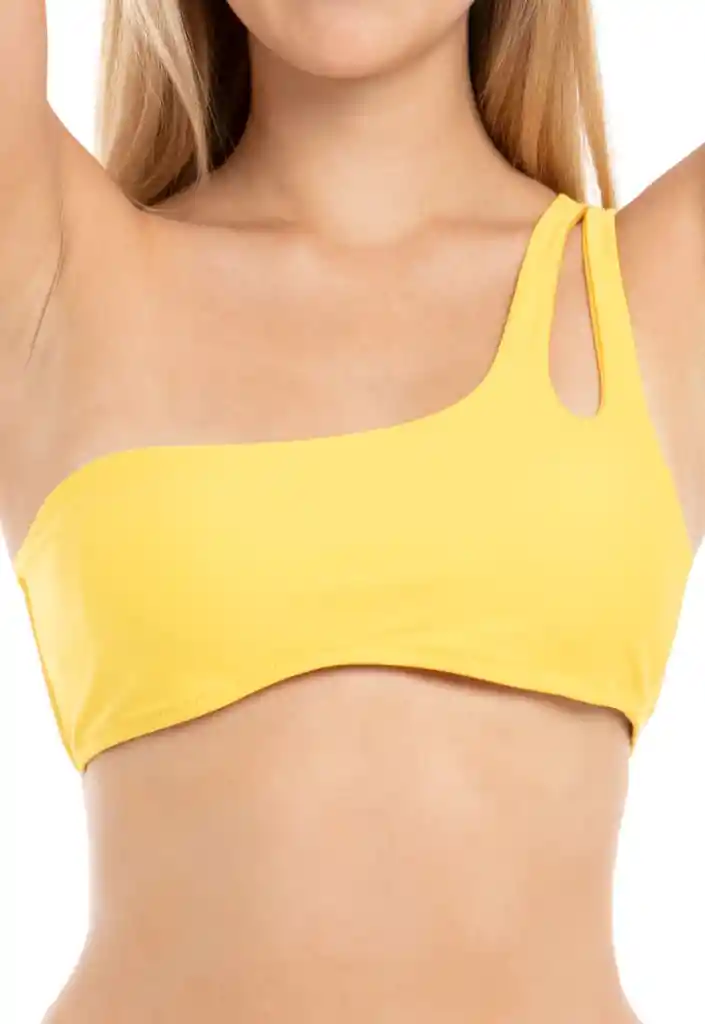 Bikini Con Un Hombro Amarillo Talla L Samia