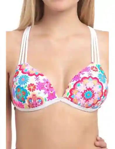 Bikini Estilo Sostén Con Espalda Trenzada Blanco Talla Xl Samia