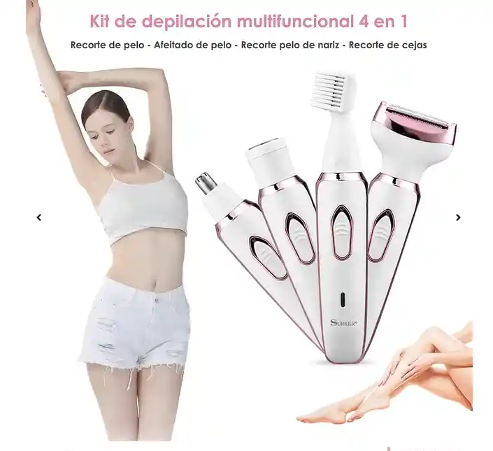 Afeitadora Electrica Femenina 4en1 Colporal Para Axilas Bikini