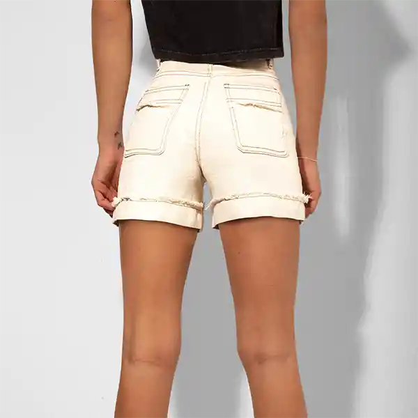 Short Básico Sun Ecru 42 Mujer Raindoor