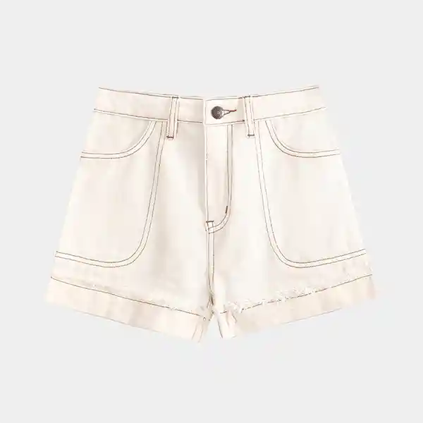 Short Básico Sun Ecru 42 Mujer Raindoor