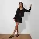 Short Vuelos Frontales Negro L Mujer Raindoor