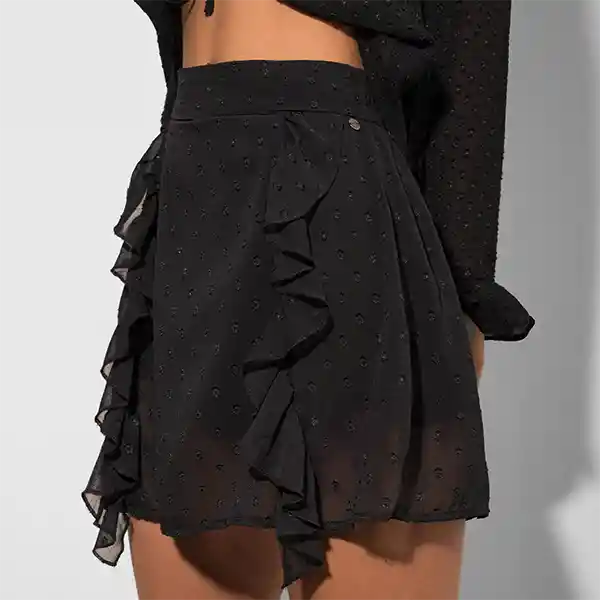 Short Vuelos Frontales Negro L Mujer Raindoor