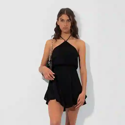 Enterito Corto Halter Negro L Mujer Raindoor