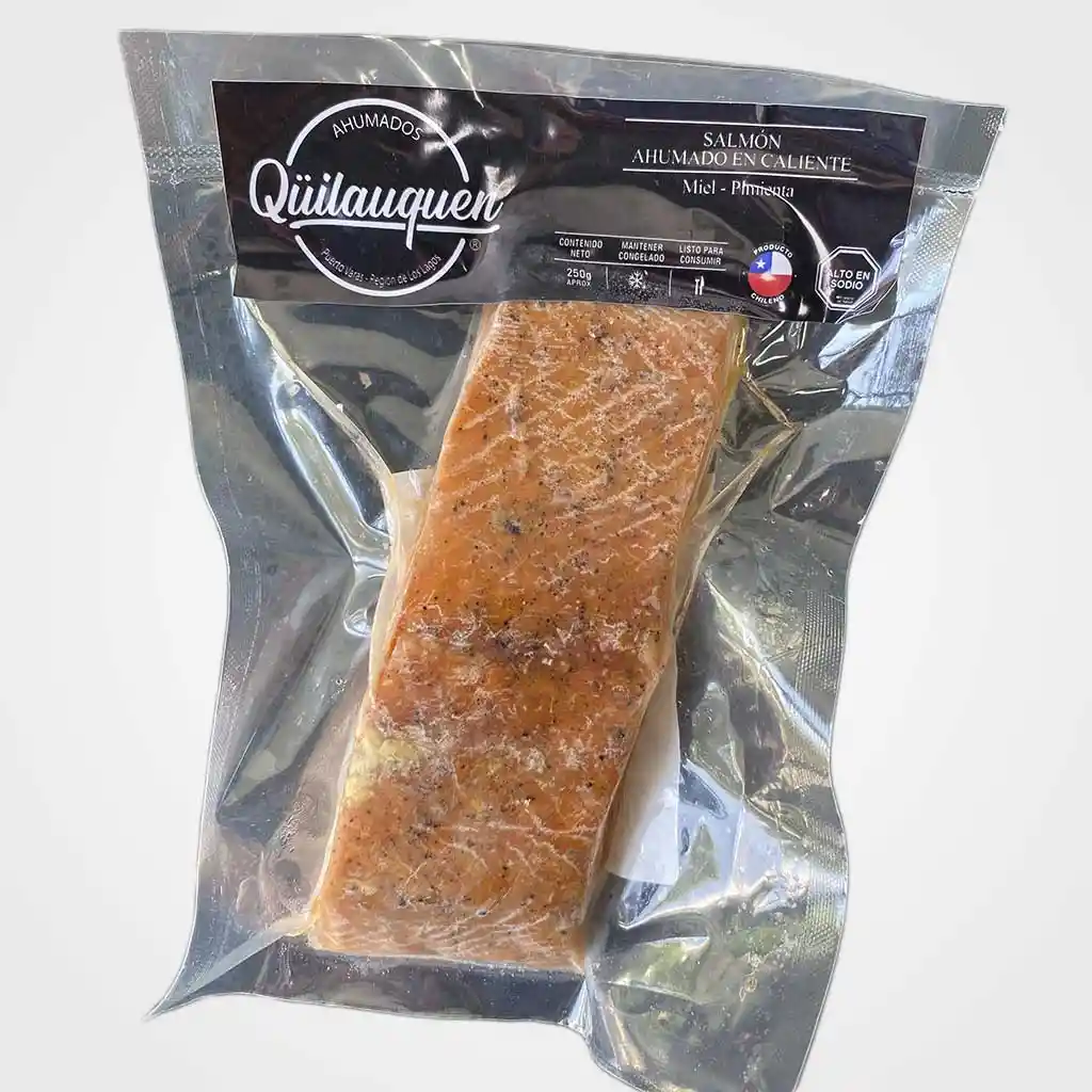 Salmon Ahumado En Caliente Miel Pimienta 250 Grs Quilauquen