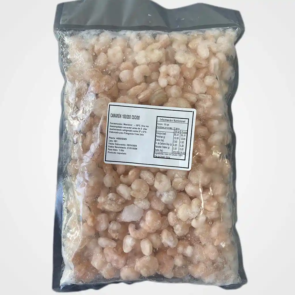 Camaron 100/200 Cocido 1 Kg