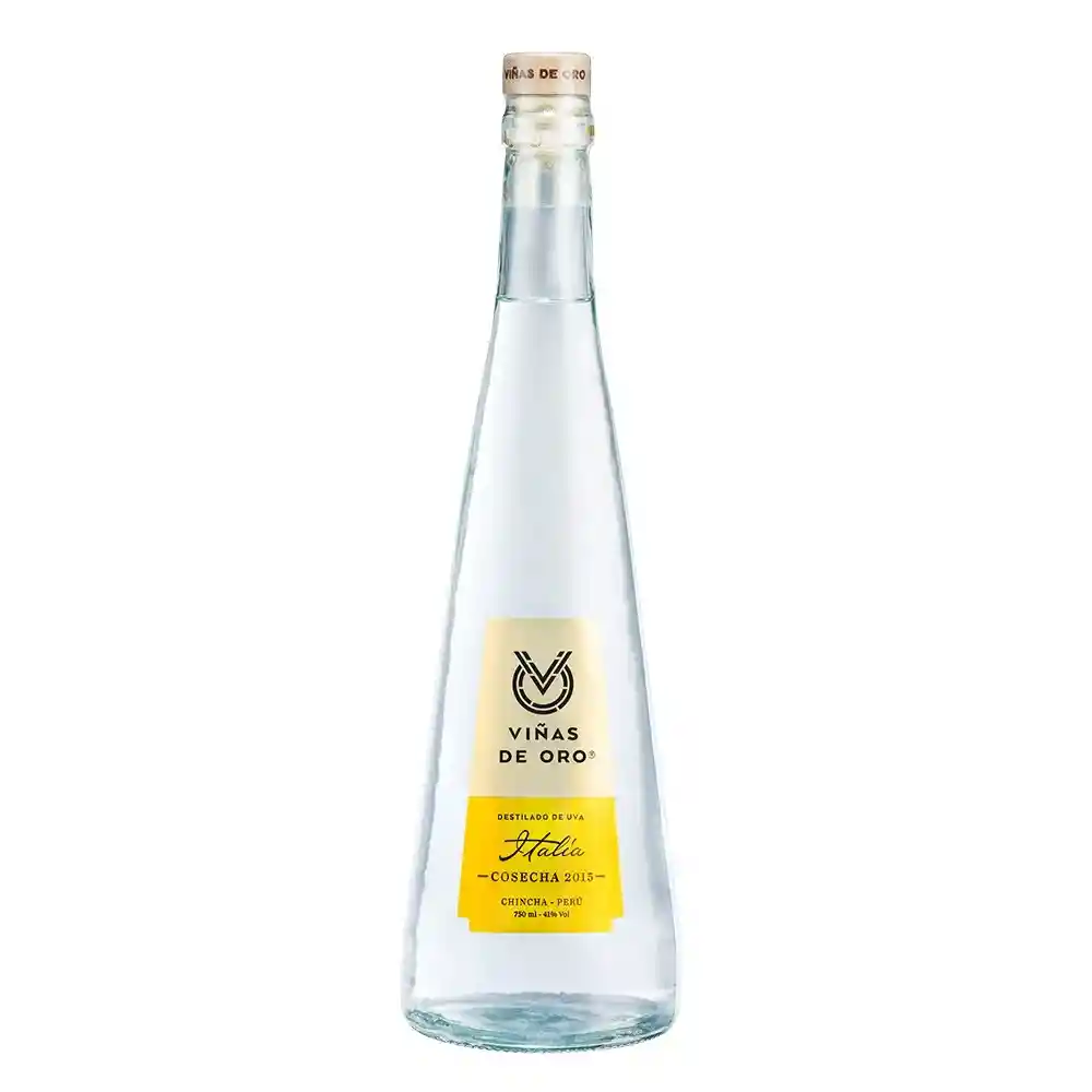 Pisco Puro Viñas De Oro Italia Línea Premium Botella 750 Ml