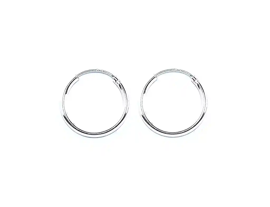 Aros Argollas Plata Fina 925