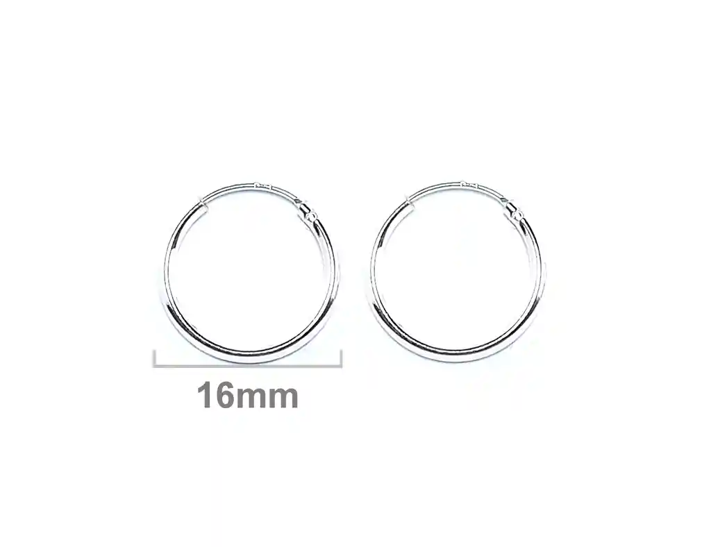 Aros Argollas Plata Fina 925