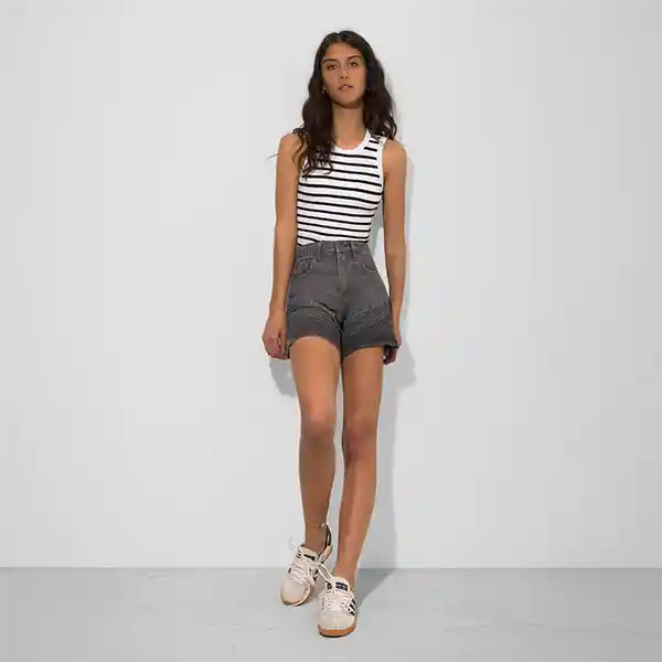 Short Cortes Degradé Gris 40 Mujer Raindoor