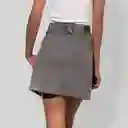 Falda Sastrera Pretina Jeans Gris Xs Mujer Raindoor