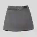 Falda Sastrera Pretina Jeans Gris L Mujer Raindoor